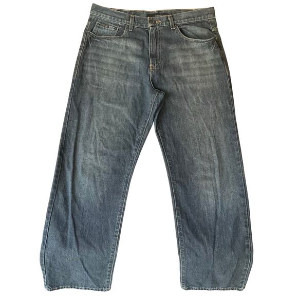 Calvin Klein Men Jeans size 34 Blue Mid Rise Straight Fit - Picture 1 of 11